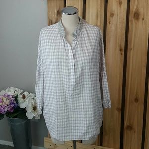 Anthropologie Hyku Plaid Blouse NWT